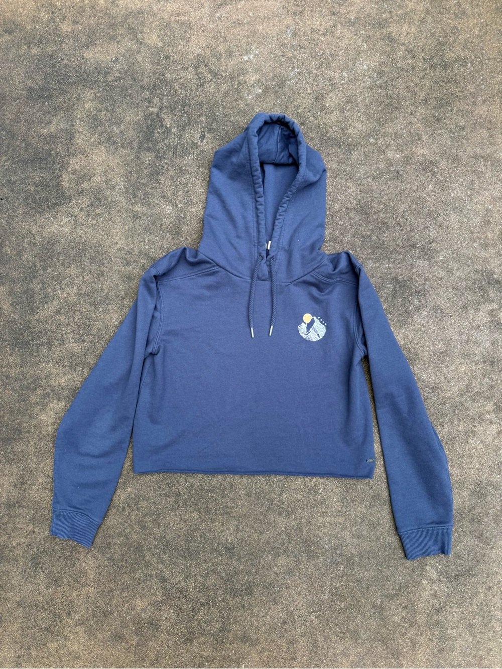 Roxy Navy Cropped Hoodie Women’s Medium